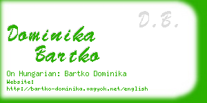 dominika bartko business card